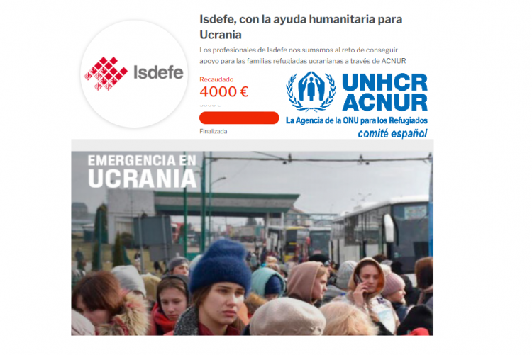 Campaña Isdefe - Acnur para atender la Emergencia en Ucrania