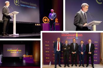 Francisco Quereda recibe el premio a la Innovación Tecnológica en la 2ª edición de los Quest Global Innovation Awards.