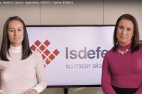 Las ingenierías de Isdefe Aitziber Berreteaga y Beatriz Carazo protagonistas del video publicado por el Ministerio de Hacienda y Función Pública dentro de su campaña Talento Público.