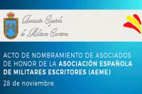 Isdefe colabora con la Asociación Española de Militares Escritores  en el acto de Nombramiento de Asociados de Honor